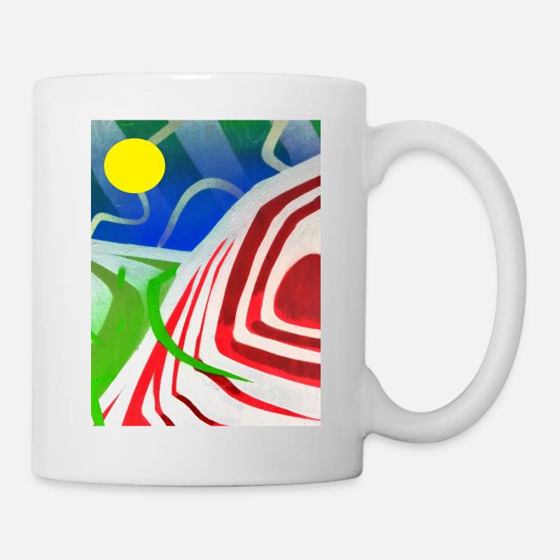graffiti landscape sunny - Mug - white
