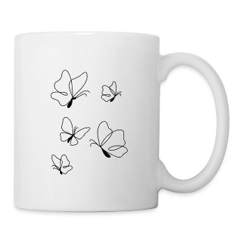 Schmetterling - Tasse - Weiß - Rechts