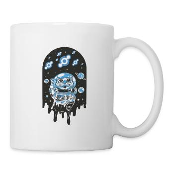 Krypto Crypto Bitcoin Helium Mining Katze Katzen - Tasse - Weiß - Rechts