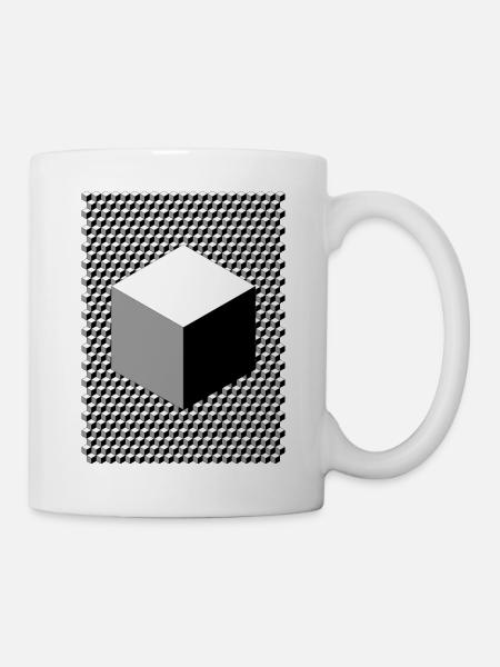 Würfel2 - Tasse - Weiß