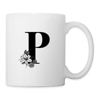Buchstabe P - Tasse - Weiß - Rechts