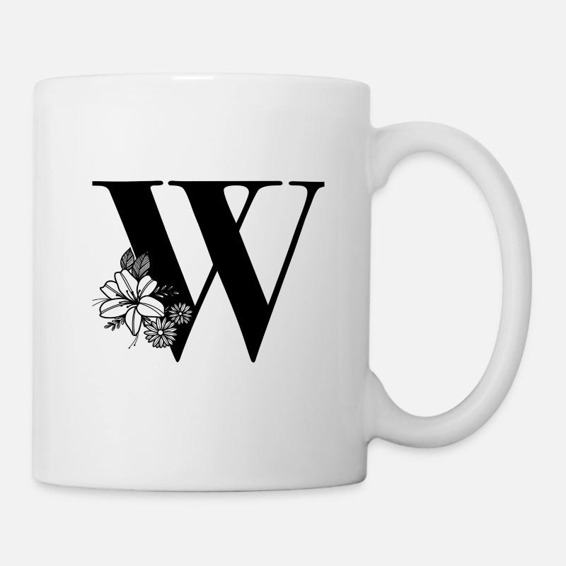 Buchstabe W - Tasse - Weiß