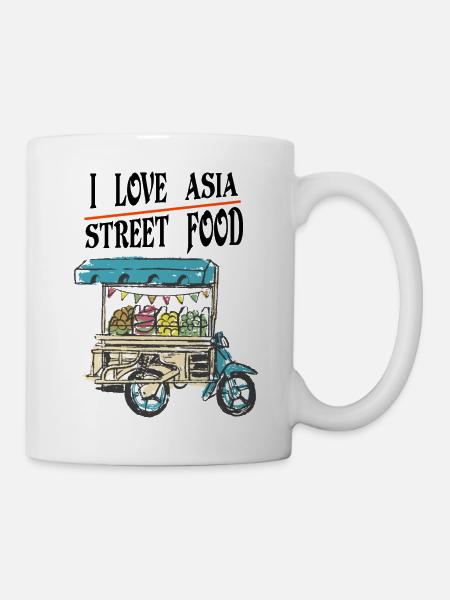 I Love Street Food small moped - Mug - white