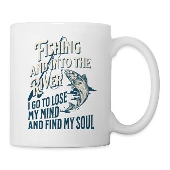 ANGELN UND MEINE SEELE FINDEN - Tasse - Weiß - Rechts