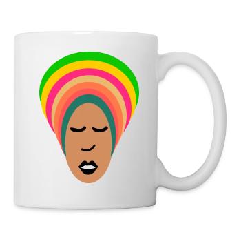 Beautiful black African woman - Mug - white - Right