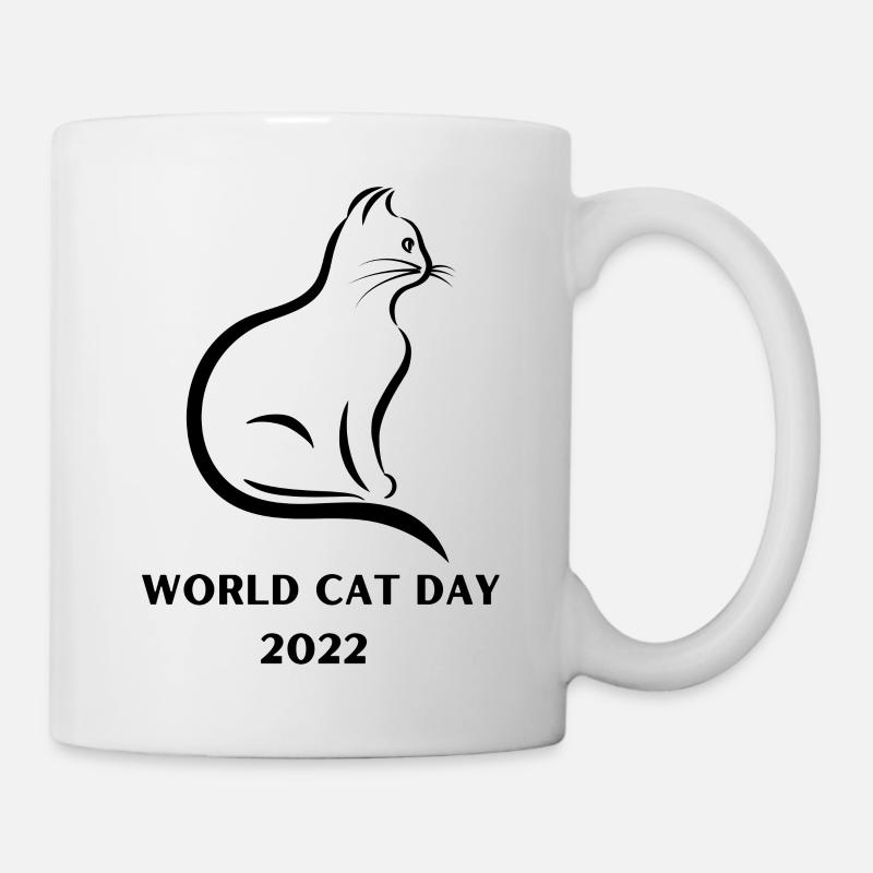 Wolf Cat Day 2022 Black - Mug - white