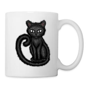 Black cat 🐈‍⬛️ - Tasse - Weiß - Rechts