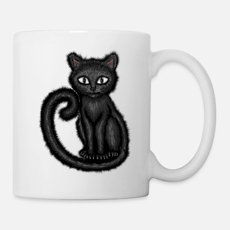 Black cat 🐈‍⬛️ - Tasse - Weiß