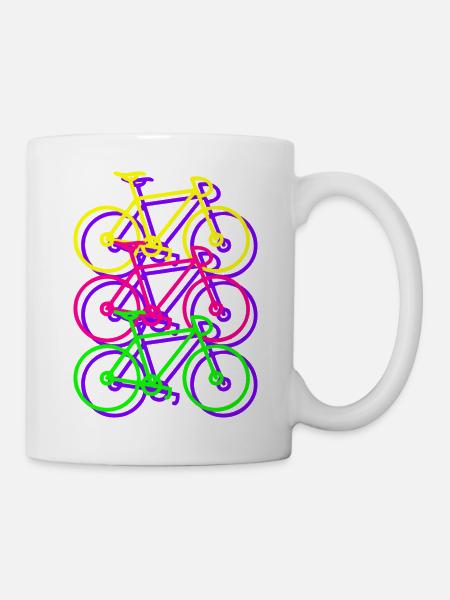 BIKE 3 COLOUR - Mug - white