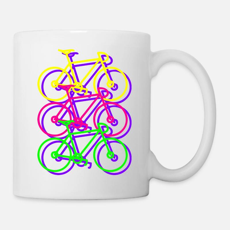 BIKE 3 FARBE - Tasse - Weiß