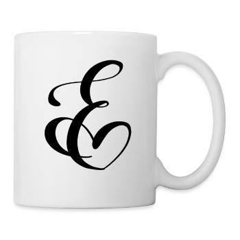 Herz E - Tasse - Weiß - Rechts
