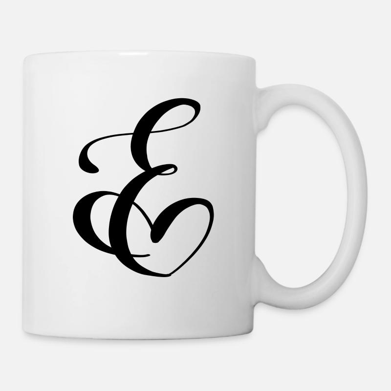Heart E - Mug - white