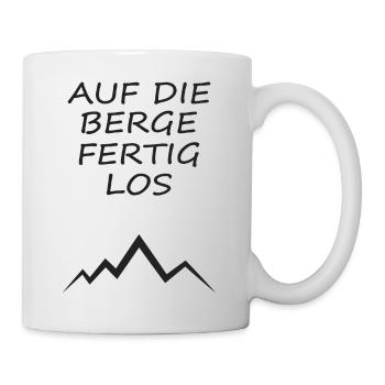 bergwandern auf die berge alpin trekking - Tasse - Weiß - Rechts