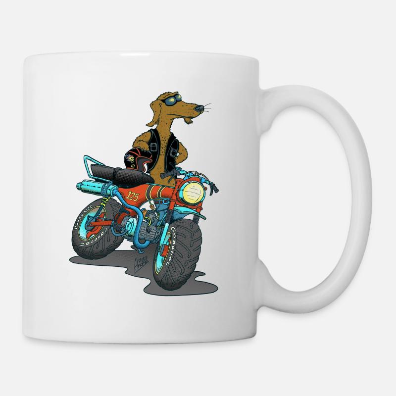 Daxhond et sa moto - Mug blanc - blanc