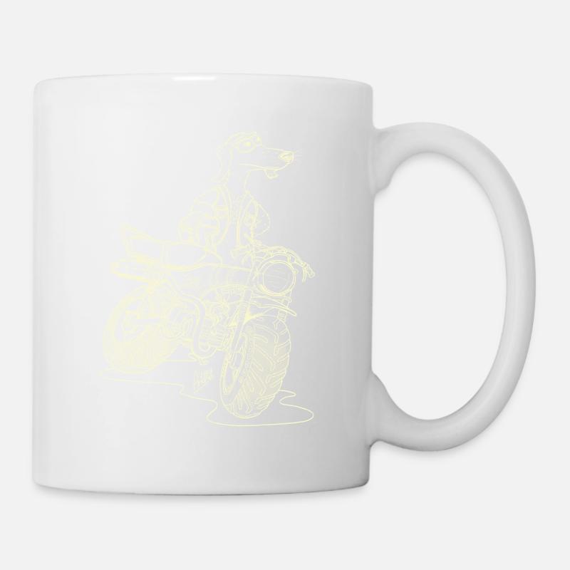 Daxhond line drawing for dark shirts - Mug - white