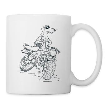 Dessin au trait Daxhond pour chemises légères - Mug blanc - blanc - Droite