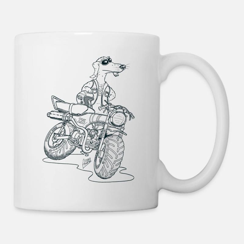 Daxhond line drawing for light shirts - Mug - white