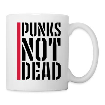 punks not dead Zitat - Tasse - Weiß - Rechts