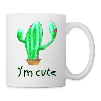 Kaktus - Tasse - Weiß - Rechts