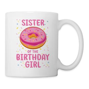 Sœur de l’enfant d’anniversaire fille - Mug blanc - blanc - Droite