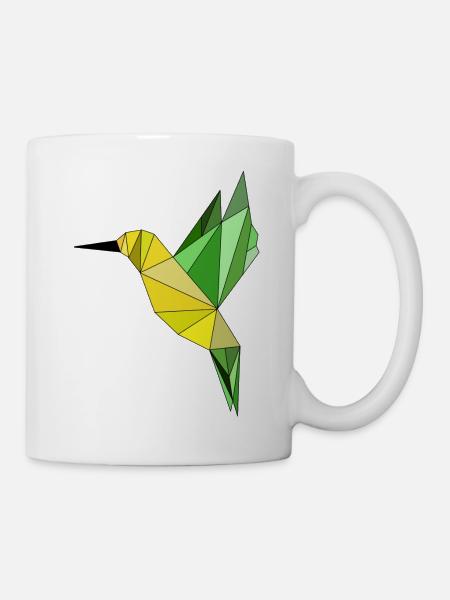 Kolibri geometrisch - Tasse - Weiß