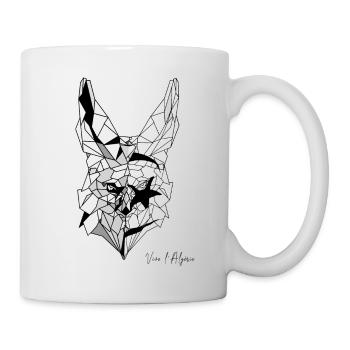 Fennec polygon flag of Algeria - Mug - white - Right