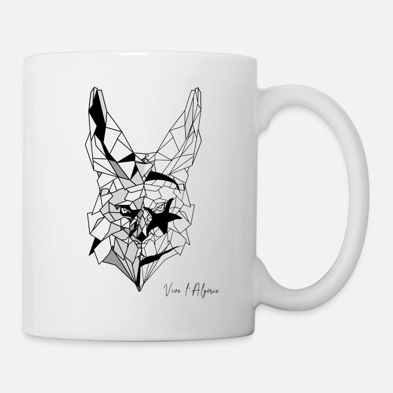 Fennec Polygonflagge von Algerien - Tasse - Weiß