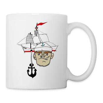 Matrose Anker Schiff - Tasse - Weiß - Rechts