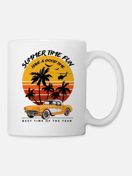 Sommer Zeit Spaß-Sommer Feeling - Tasse - Weiß