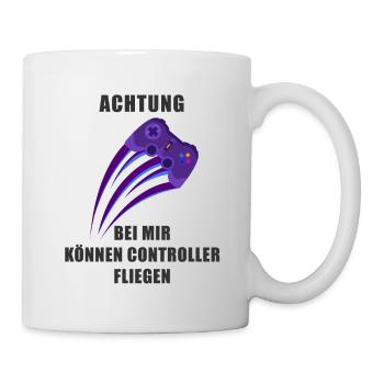 Gaming Spruch Zocker Gamer PS 5 Controller PC - Tasse - Weiß - Rechts