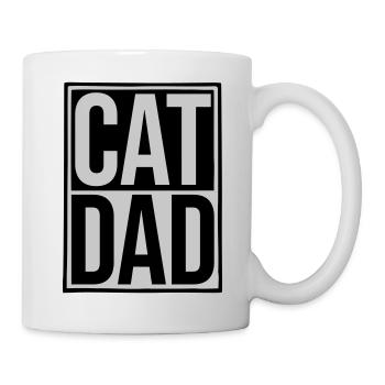 Schild Cat Dad Logo - Tasse - Weiß - Rechts