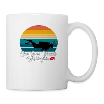 San Juan Islands Washington Diving - Mug - white - Right