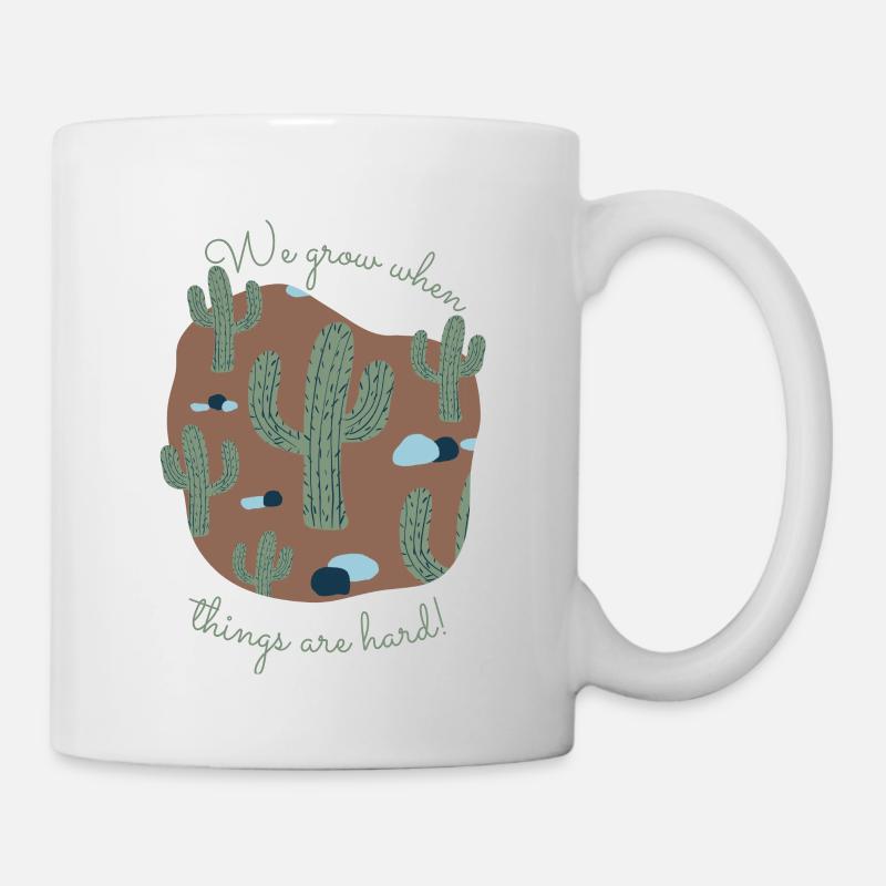 brown desert background saguaro cactus - Mug - white