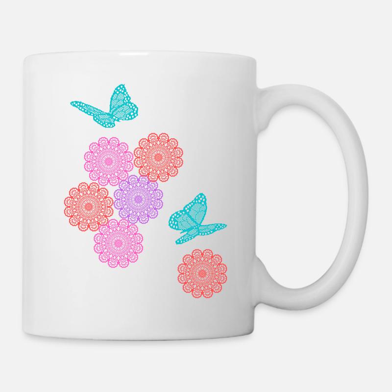 Spitzenblüten - Tasse - Weiß