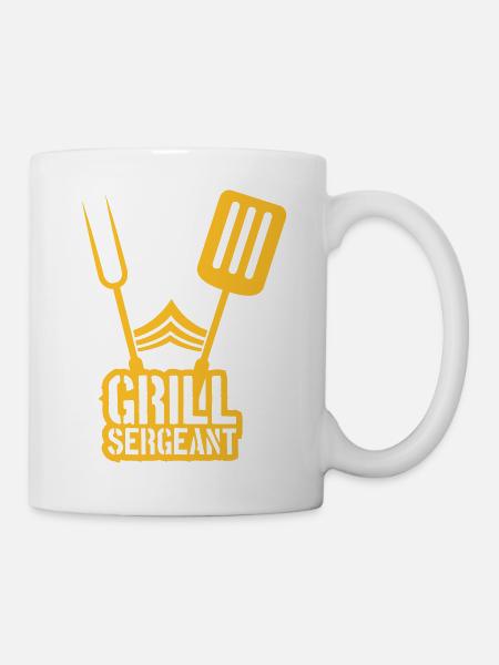 Grill Sergeant Grillparty Barbecue - Tasse - Weiß