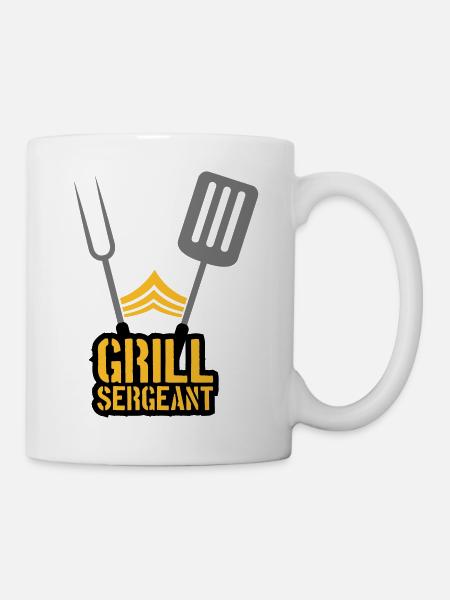Grillparty Grill Sergeant Barbecue - Tasse - Weiß