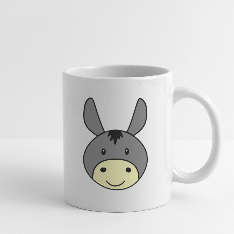 Âne mignon Mug blanc