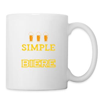 je suis un mec simple j'aime la bière et l'apéro - Mug blanc - blanc - Droite