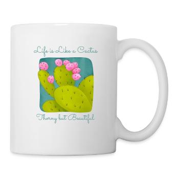 Prickly pear. Opuntie - Mug - white - Right