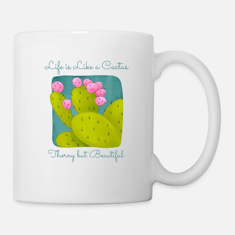 Prickly pear. Opuntie - Mug - white