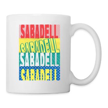 Sabadell Espagne City Font Skyline Accueil - Mug blanc - blanc - Droite