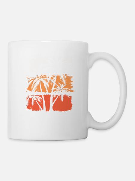Lanzarote Summer Sun Beach Sea Palms Holiday - Mug - white