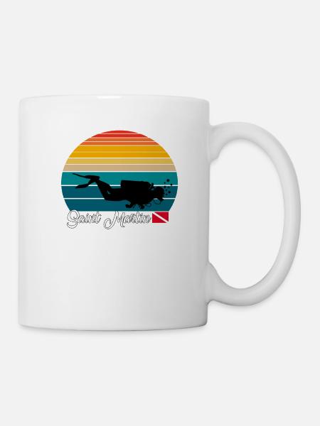 Saint Martin Plongée Sous-Marine Poison - Mug blanc - blanc