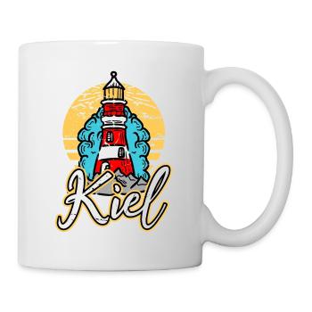 Kiel Allemagne City Lighthouse Skyline Font - Mug blanc - blanc - Droite