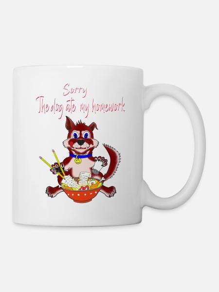 The dog ate my homework - Mug - white