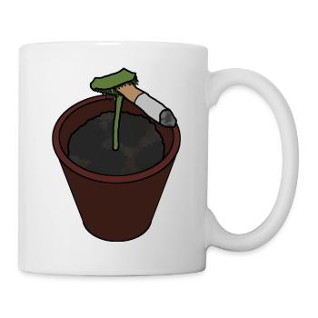 Venus Flytrap with Cigarette - Tasse - Weiß - Rechts