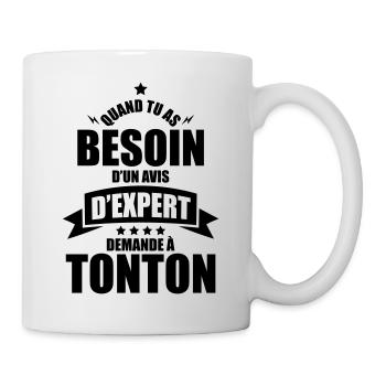 quand tu as besoin un avis expert demande a tonton - Mug blanc - blanc - Droite