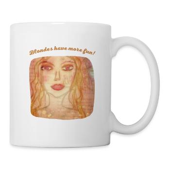 Blondes have more fun - Mug blanc - blanc - Droite