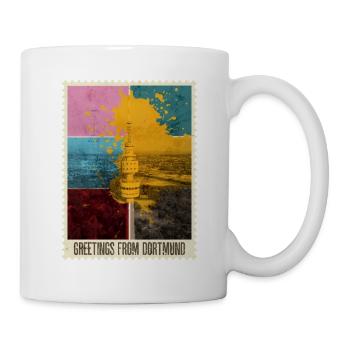 Dortmund Germany City Skyline Stamp - Mug - white - Right