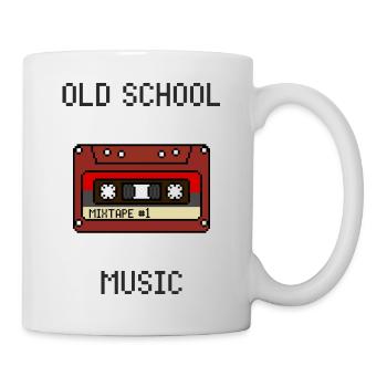 Retro 8-Bit Pixel Art Music Tape - Tasse - Weiß - Rechts